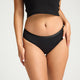 Modibodi Classic Bikini Light-Moderate in black, period underwear made from sustainable materials.